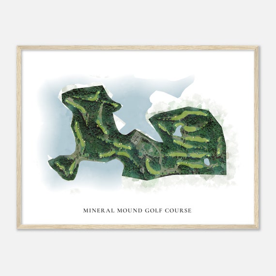 Mineral Mound Golf Course Kentucky Classic Watercolor Map Golfer Gift Golf Wall Art Golf Poster Print Course Layout