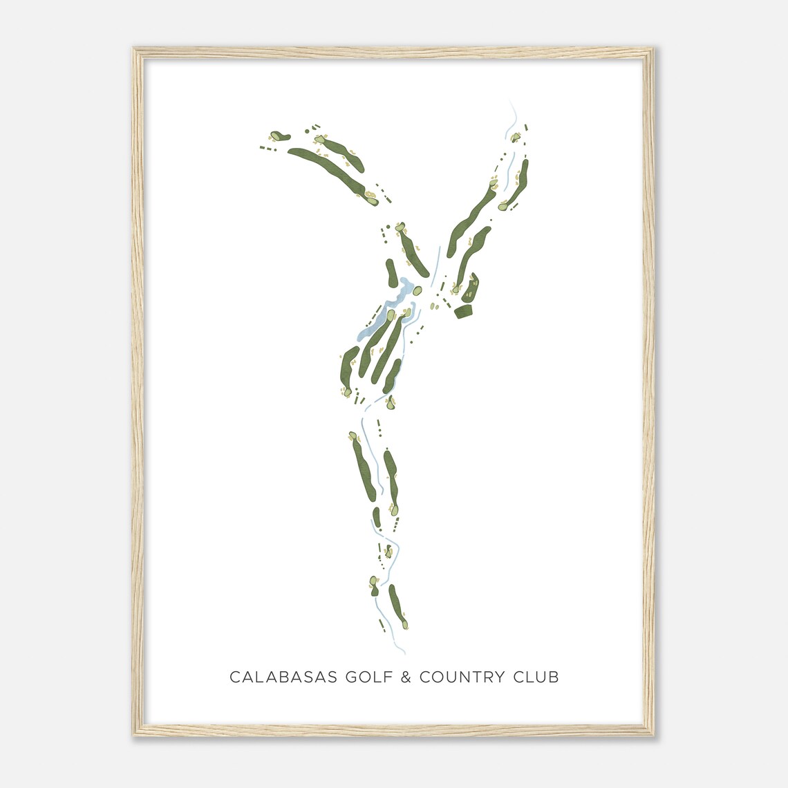 Calabasas Golf Country Club California Modern Watercolor Map Golfer Gift Golf Wall Art Golf Poster Print Course Layout - Image 2
