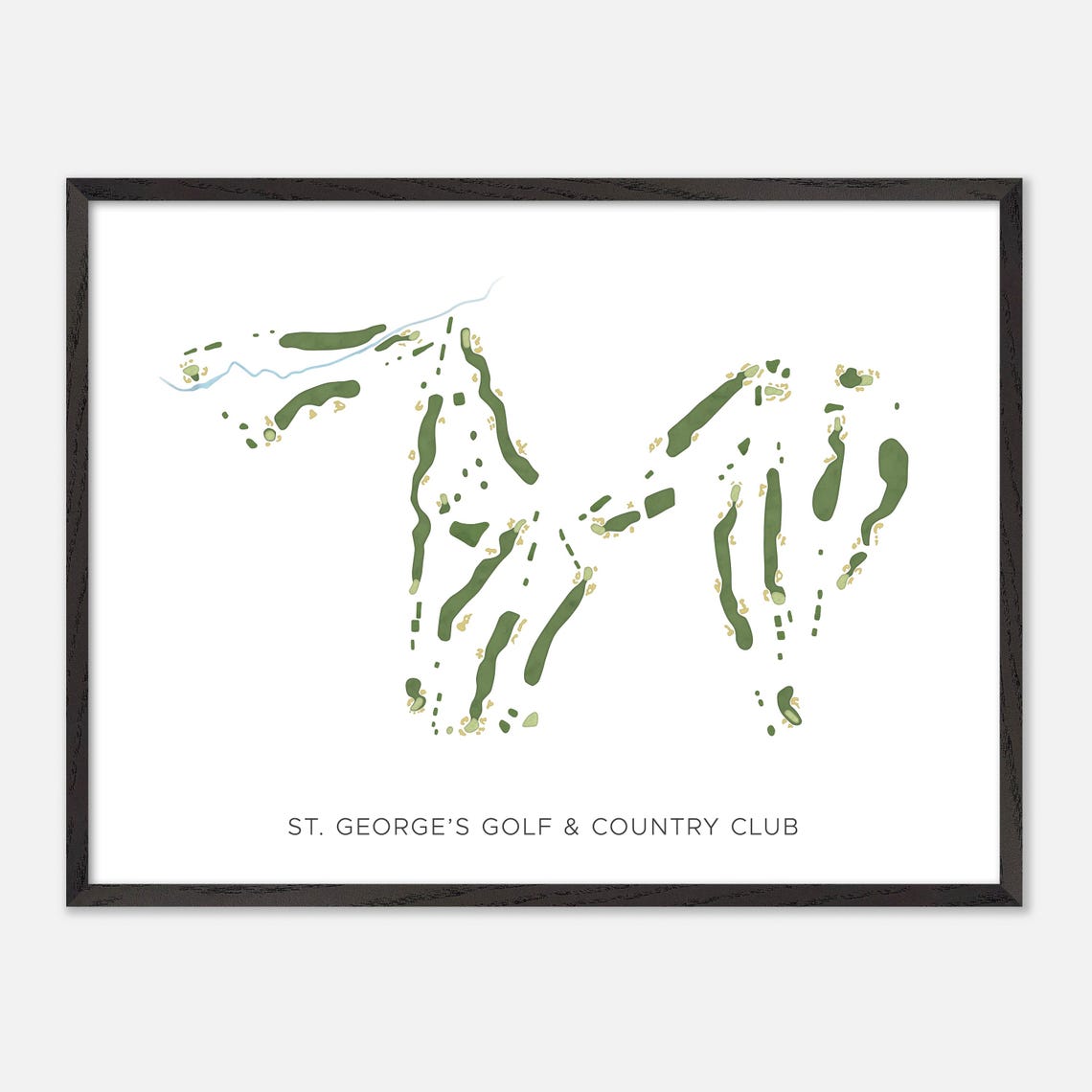 St Georges Golf Country Club Etobicoke Modern Watercolor Map Poster - Image 4
