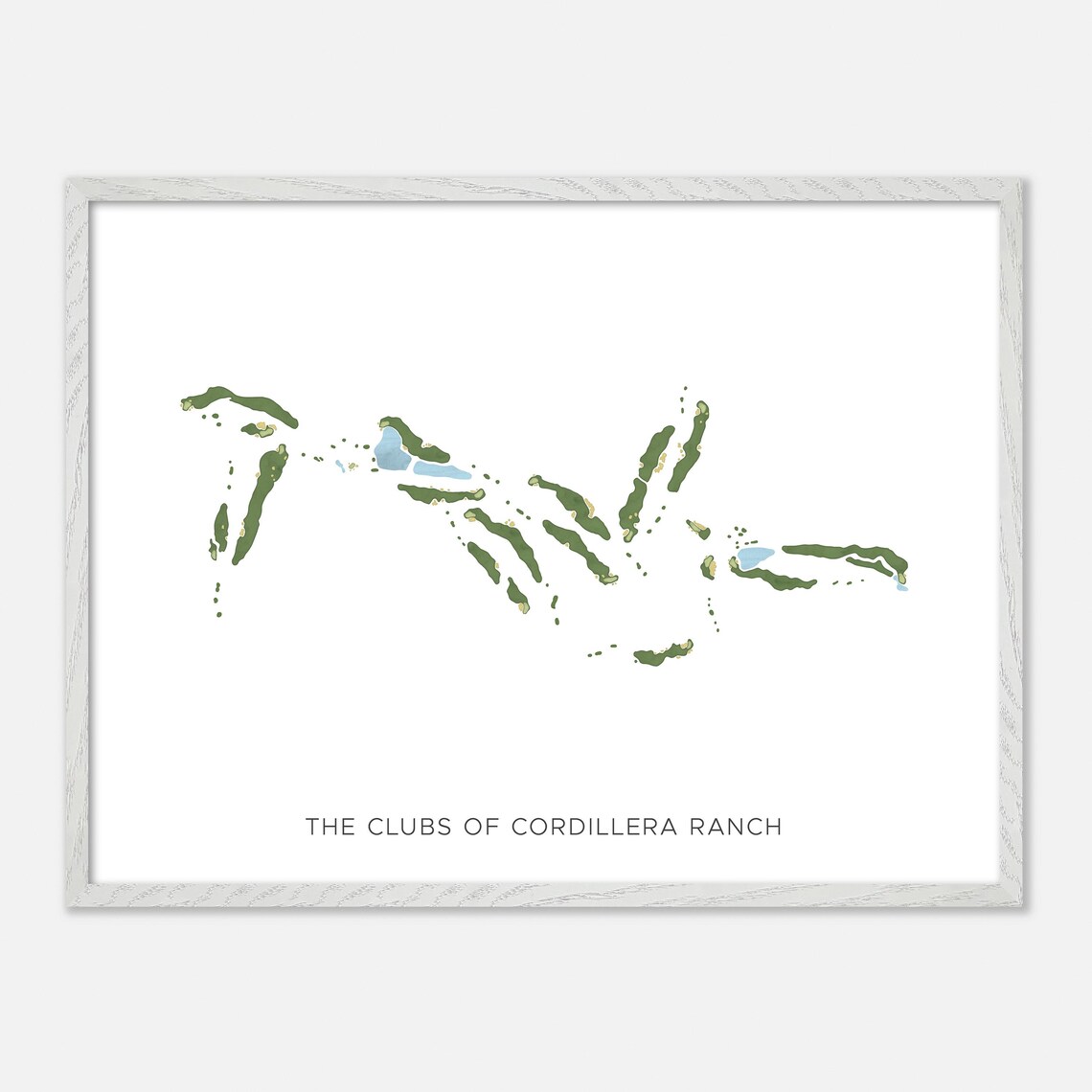 The Clubs of Cordillera Ranch Golf Course Watercolor Map Art Poster - Image 4