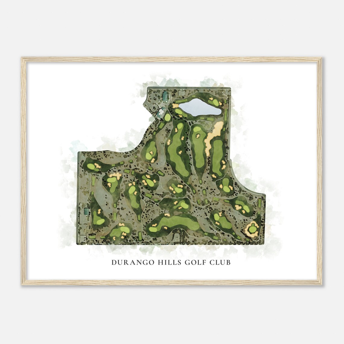 Durango Hills Golf Club Nevada Classic Watercolor Map Golfer Gift Golf Wall Art Golf Poster Print Course Layout