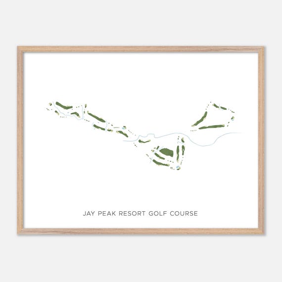 Jay Peak Resort Golf Course In Jay Vermont Modern Watercolor Map Golfer Gift Golf Wall Art Golf Poster Print Course Layout