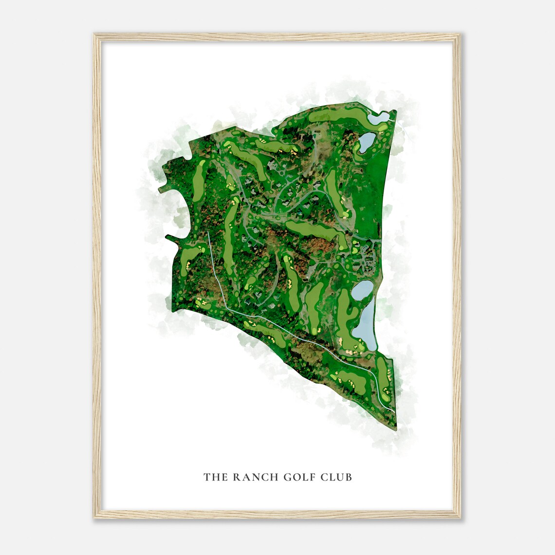 The Ranch Golf Club Massachusetts Classic Watercolor Map Golfer Gift Golf Wall Art Golf Poster Print Course Layout - Image 2
