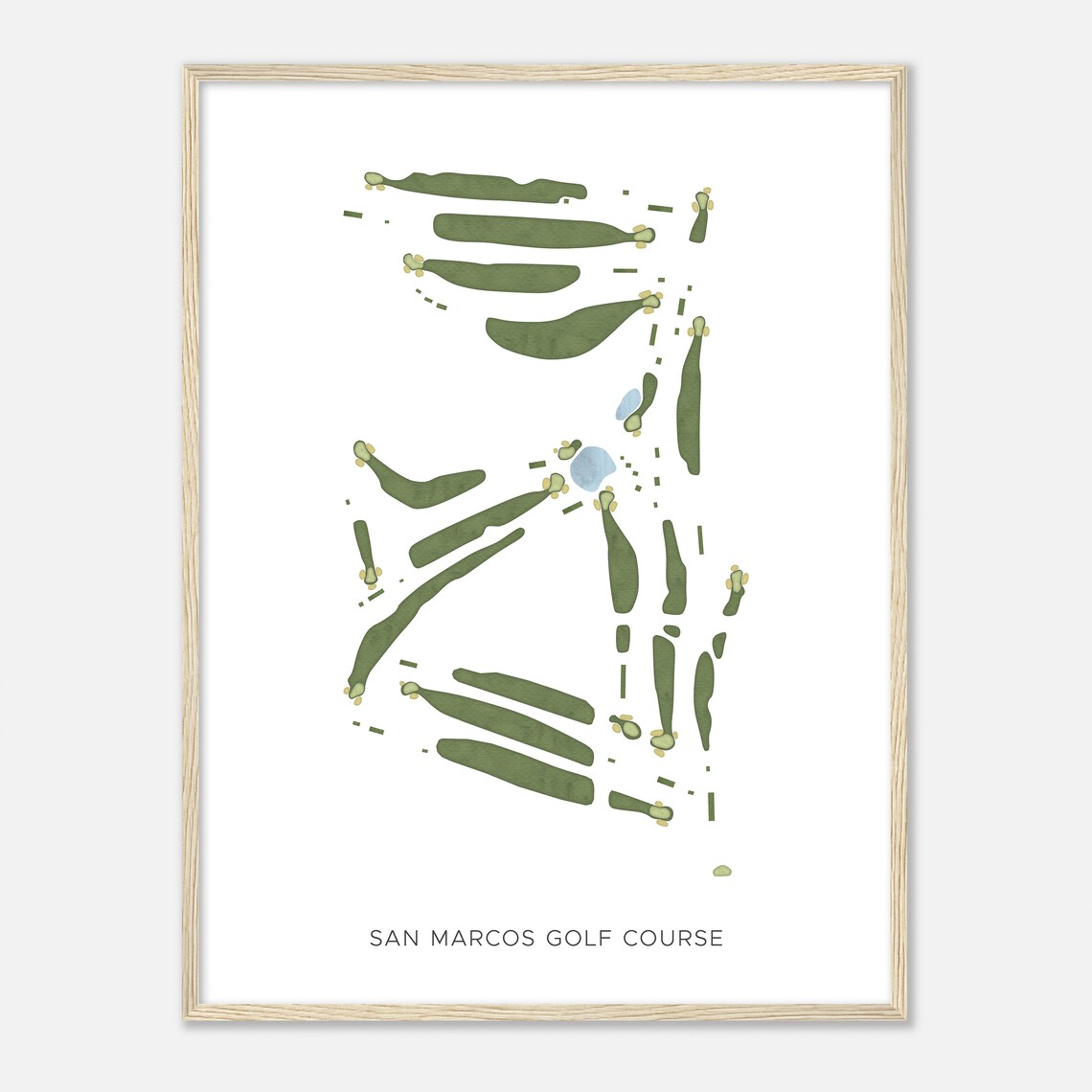 San Marcos Golf Course Arizona Modern Watercolor Map Golfer Gift Golf Wall Art Golf Poster Print Course Layout