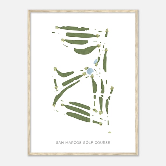 San Marcos Golf Course Arizona Modern Watercolor Map Golfer Gift Golf Wall Art Golf Poster Print Course Layout