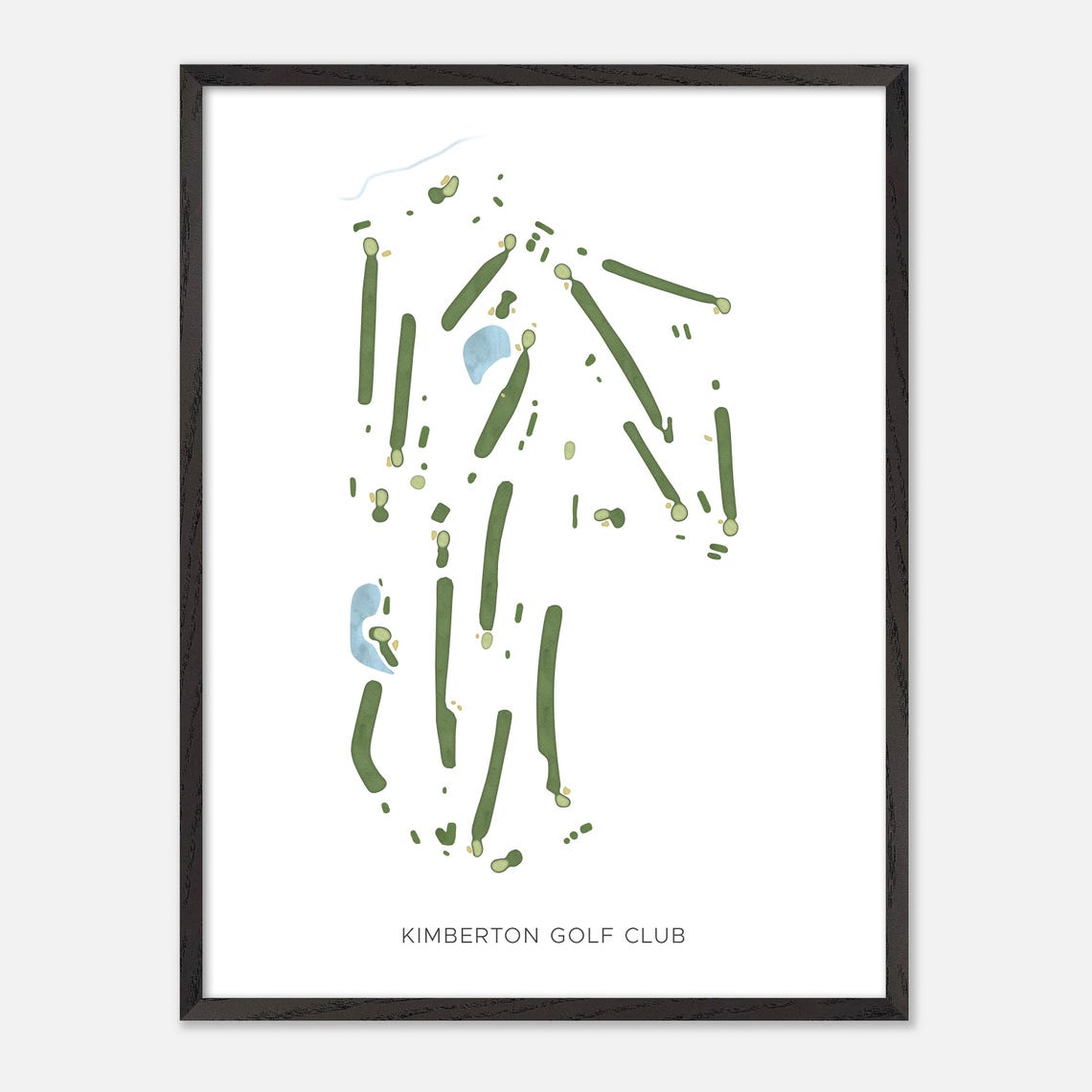Kimberton Golf Club Pennsylvania Modern Watercolor Map Poster - Image 3