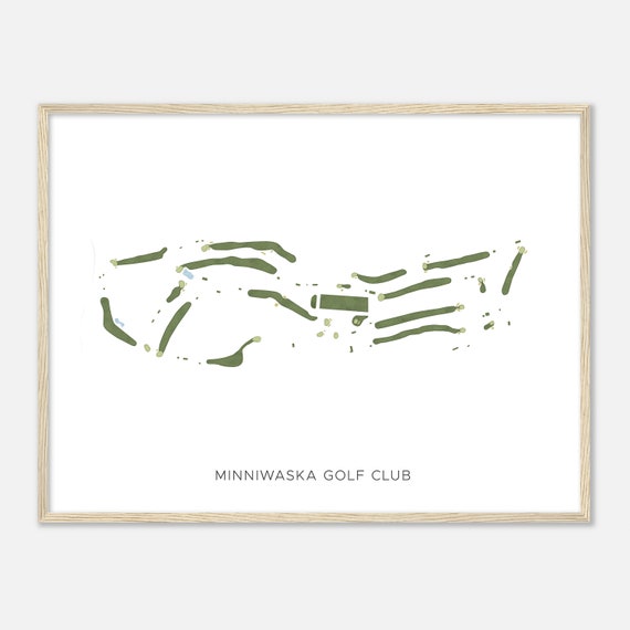 Minniwaska Golf Club Minnesota Modern Watercolor Map Golfer Gift Golf Wall Art Golf Poster Print Course Layout