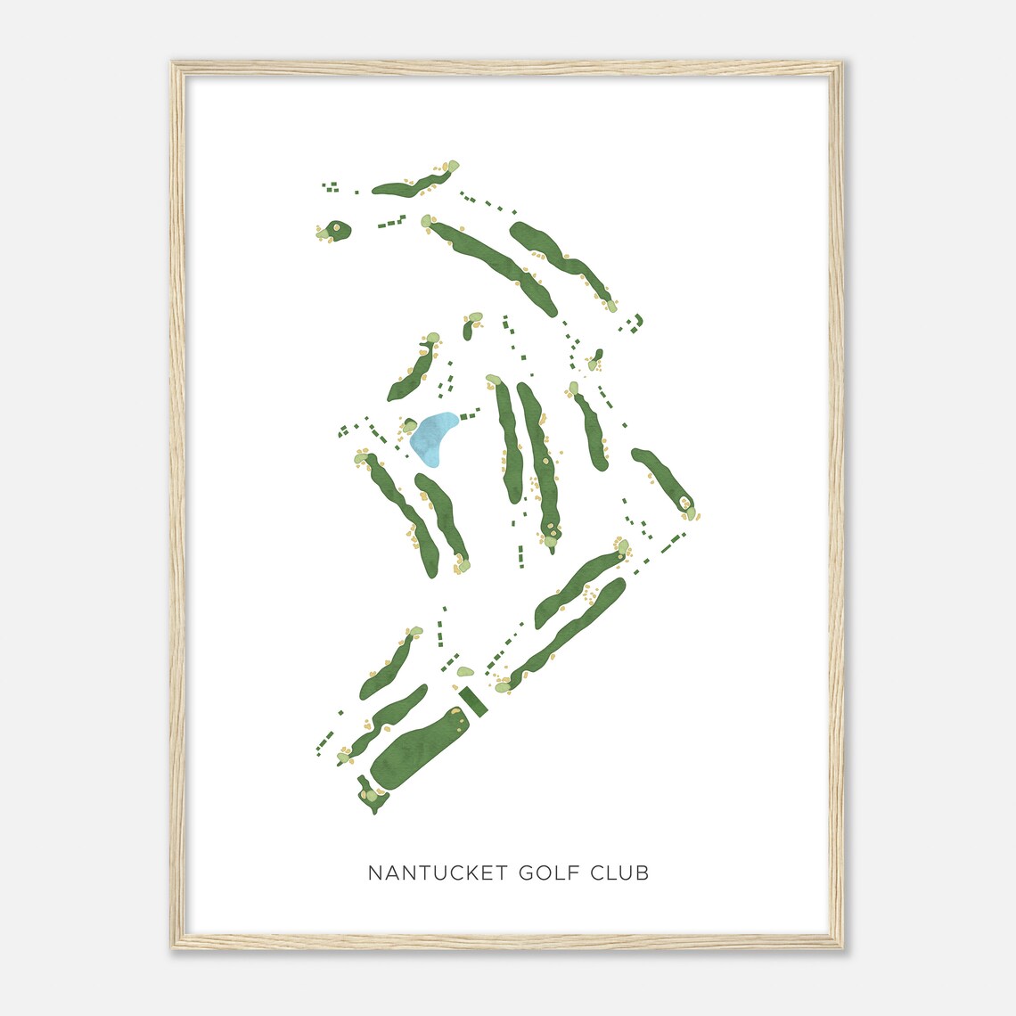 Nantucket Golf Club Massachusetts Modern Watercolor Map Golfer Gift Golf Wall Art Golf Poster Print Course Layout - Image 2