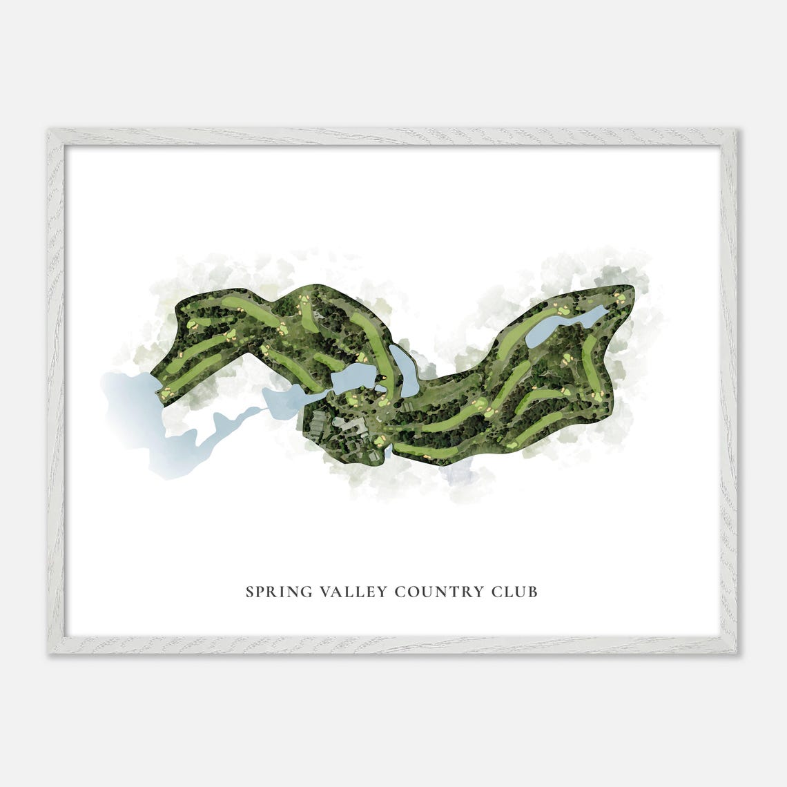 Spring Valley Country Club South Carolina Golf Course Map Poster - Image 4