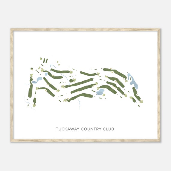 Tuckaway Country Club Wisconsin Modern Watercolor Map Golfer Gift Golf Wall Art Golf Poster Print Course Layout