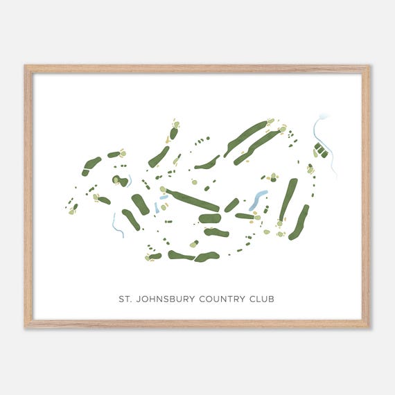 St Johnsbury Country Club In Saint Johnsbury Vermont Modern Watercolor Map Golfer Gift Golf Wall Art Golf Poster Print