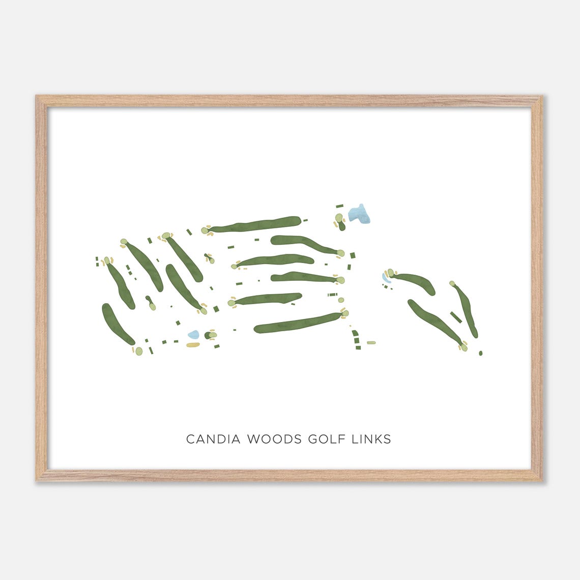 Candia Woods Golf Links Candia New Hampshire Modern Map Poster