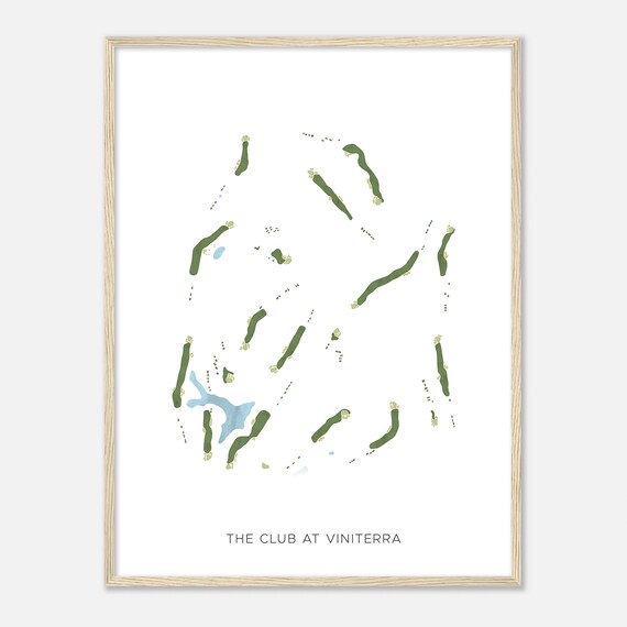 The Club at Viniterra Modern Watercolor Golf Course Map Poster