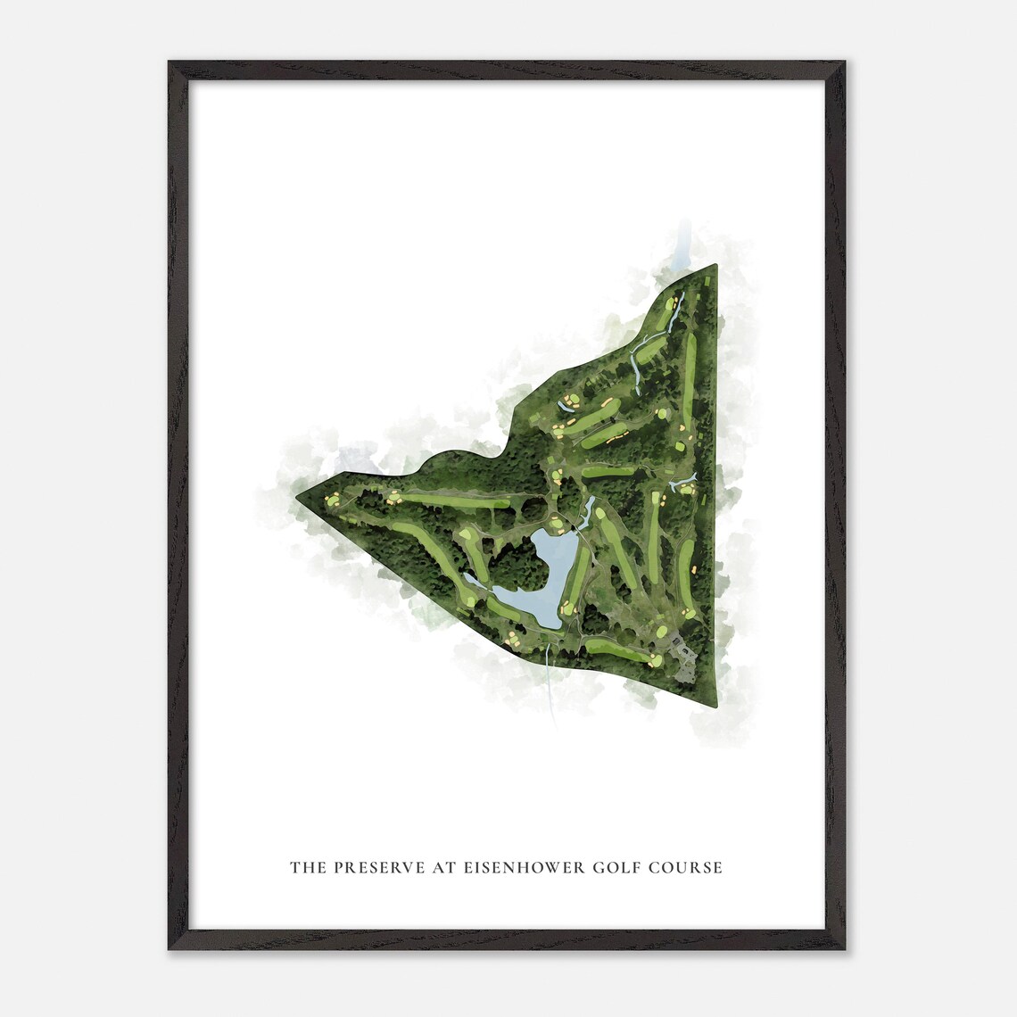 The Preserve at Eisenhower Golf Course Annapolis MD Classic Watercolor Golf Map Poster - Image 3