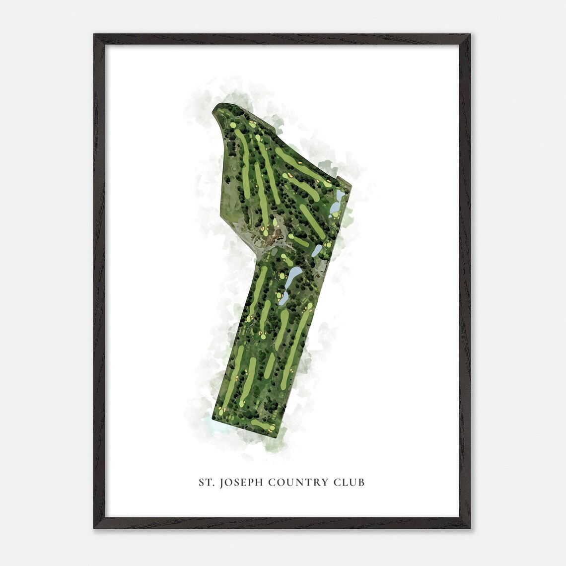 St. Joseph Country Club Country Club Missouri Classic Watercolor Poster - Image 3