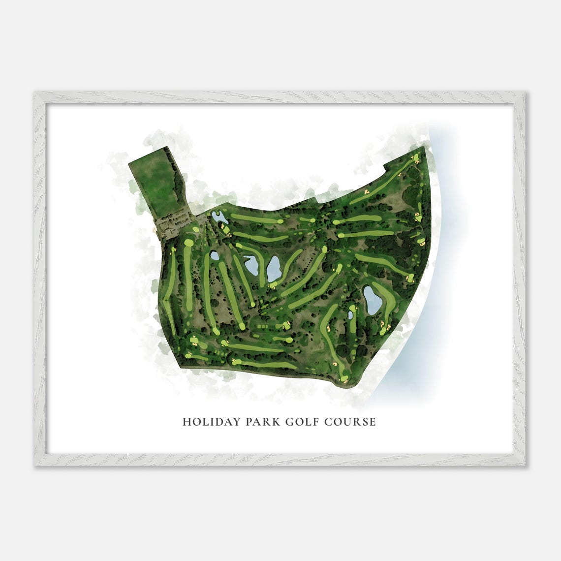 Holiday Park Golf Course Saskatchewan Classic Watercolor Poster - Image 3
