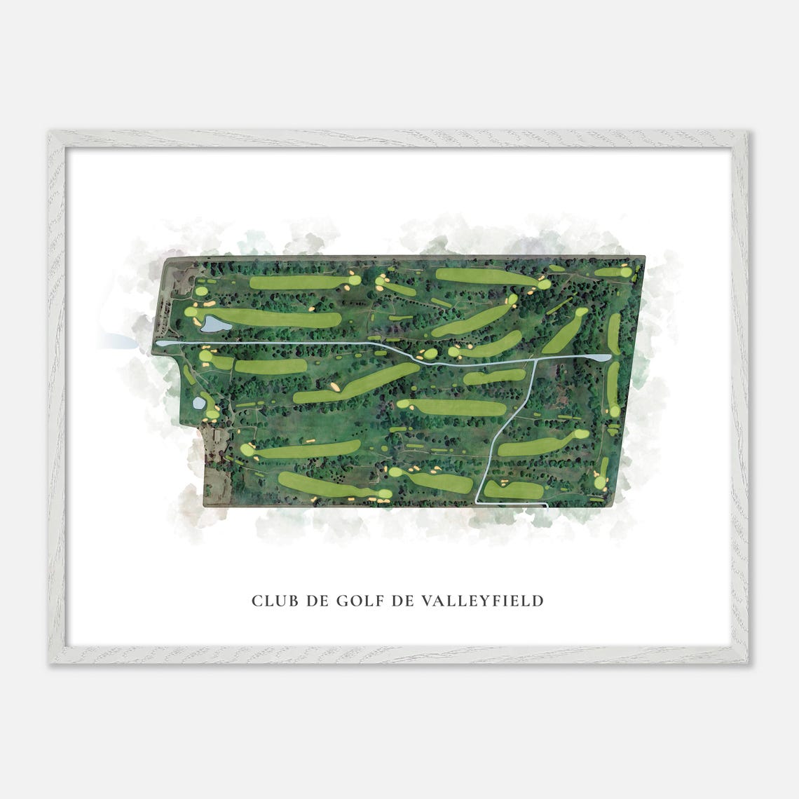 Club de Golf de Valleyfield Canada Classic Watercolor Map Poster - Image 3