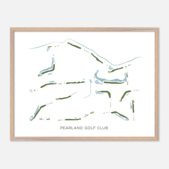Pearland Golf Club In Pearland Texas Modern Watercolor Map Golfer Gift Golf Wall Art Golf Poster Print Course Layout