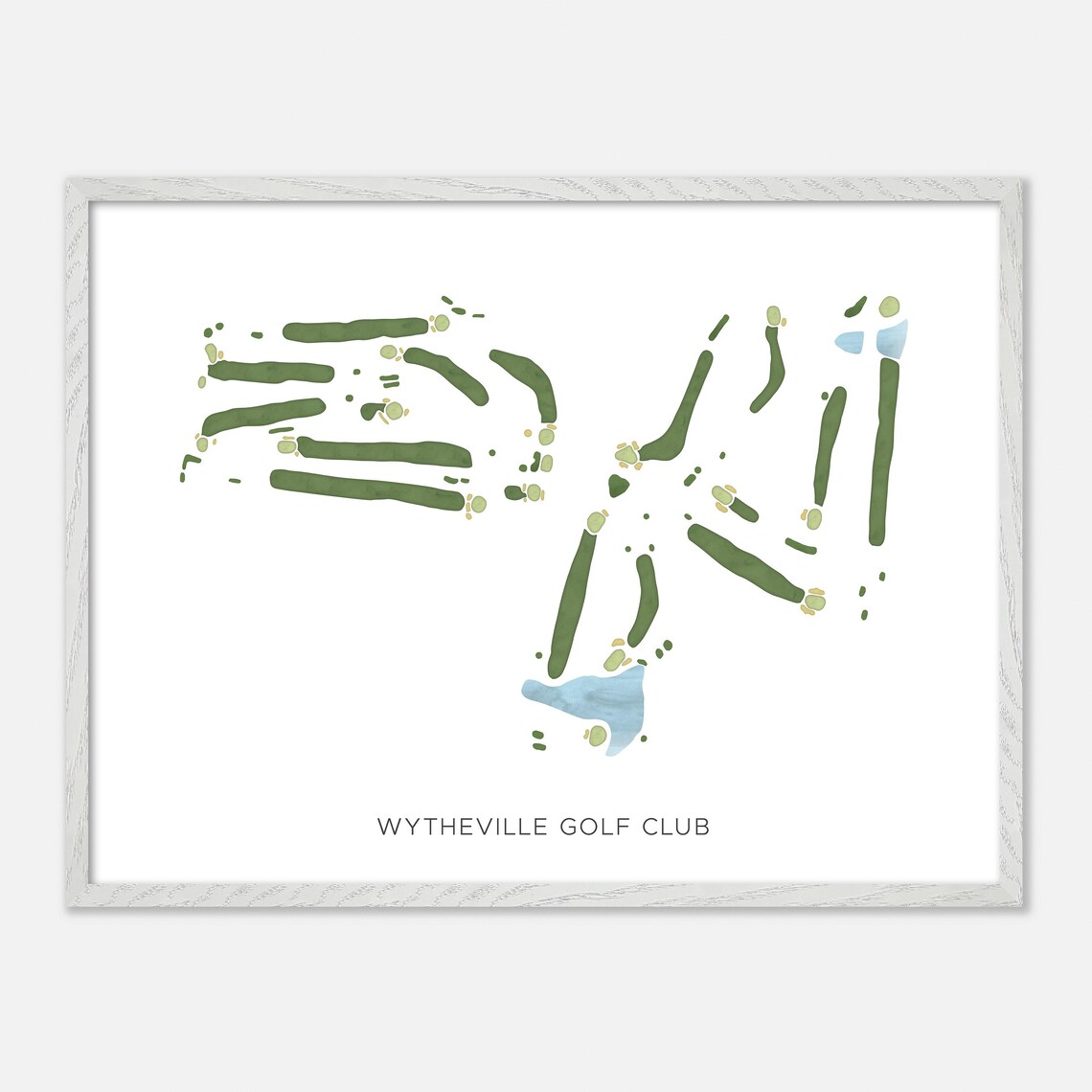 Wytheville Golf Club Virginia Modern Watercolor Map Golf Poster - Image 4
