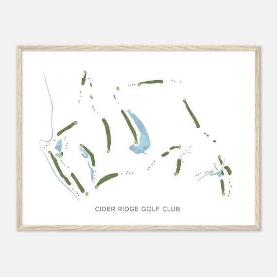 Cider Ridge Golf Club Alabama Modern Watercolor Golf Course Map Poster
