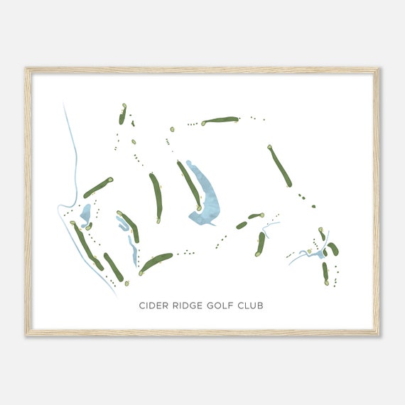 Cider Ridge Golf Club Alabama Modern Watercolor Map Golfer Gift Golf Wall Art Golf Poster Print Course Layout