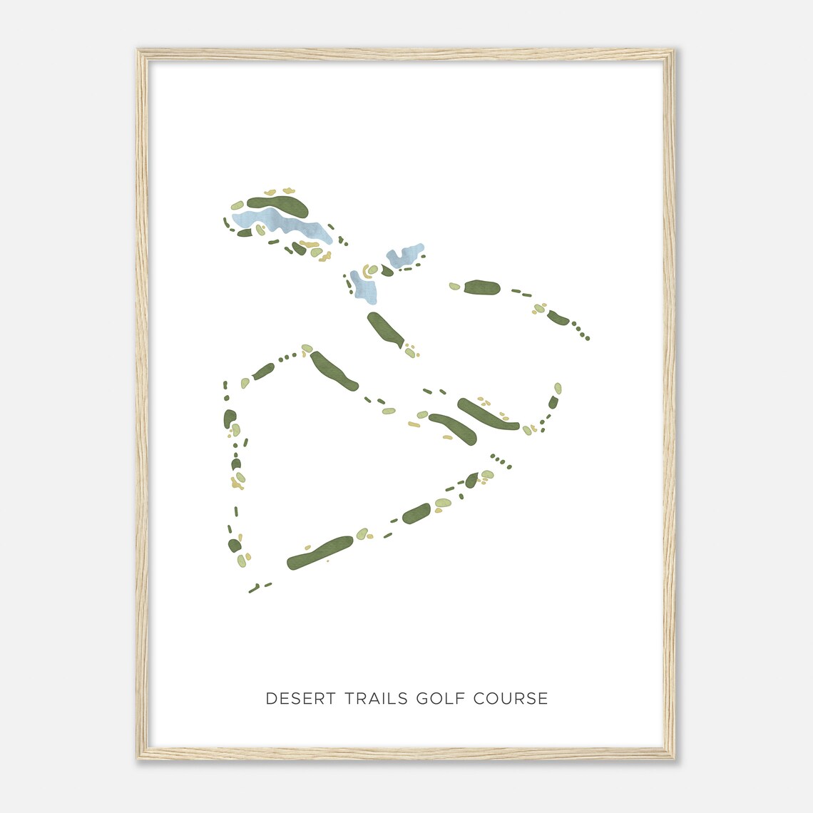 Desert Trails Golf Course Arizona Modern Watercolor Map Golfer Gift Golf Wall Art Golf Poster Print Course Layout - Image 2