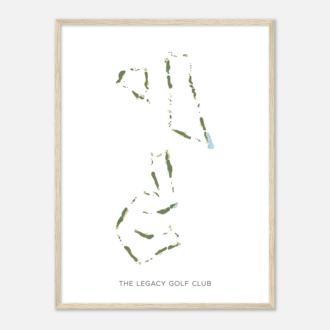 The Legacy Golf Club Modern Minimalist Course Map Golfer Gift Poster - Image 2