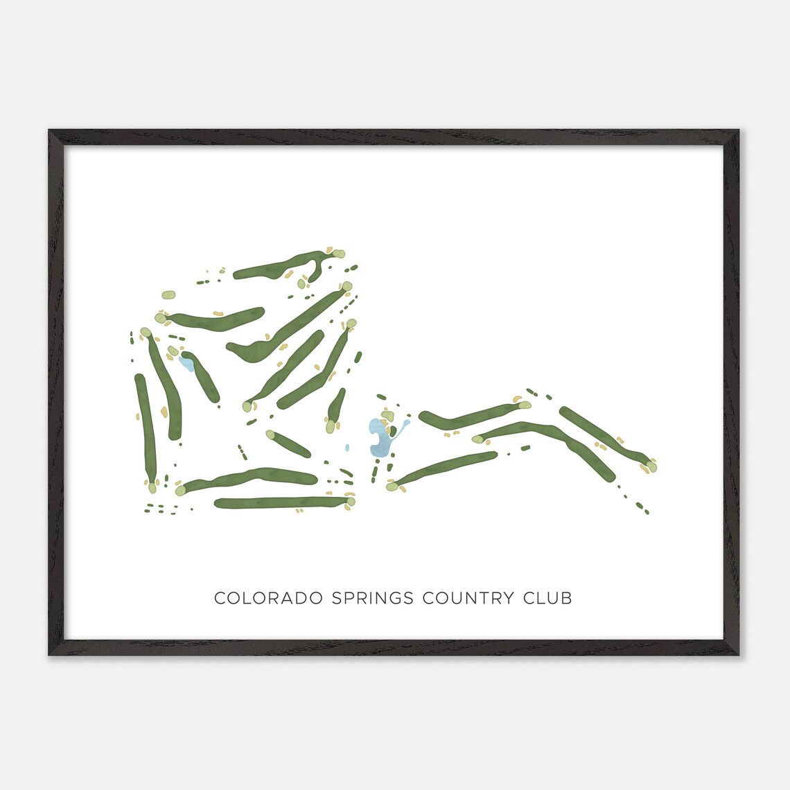 Colorado Springs Country Club Golf Course Watercolor Map Art Poster Gift - Image 5