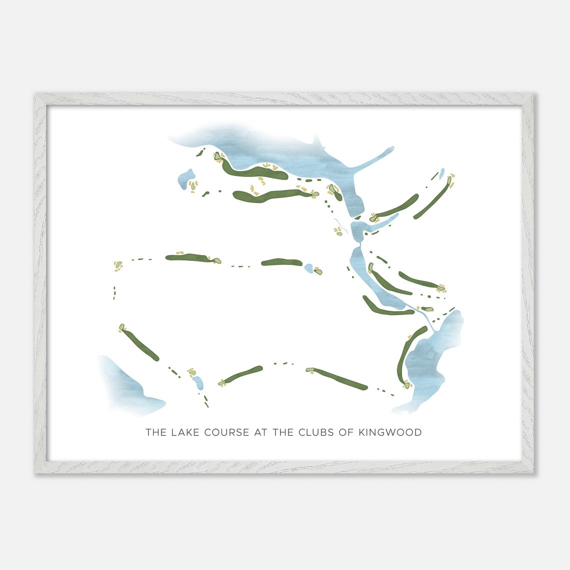 Lake Course Clubs of Kingwood Watercolor Lakeside Fairway Poster - Image 4