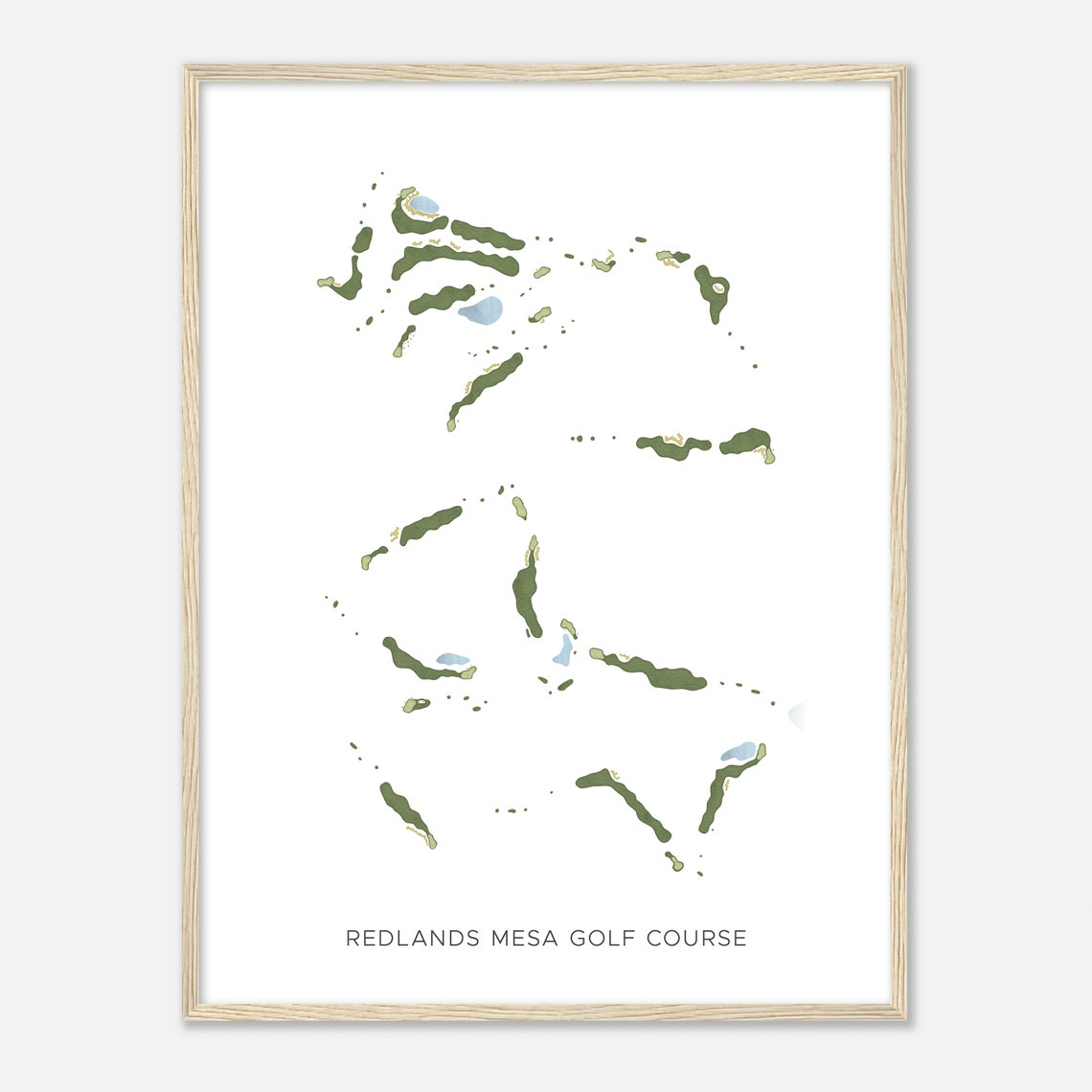 Redlands Mesa Golf Course Colorado Minimalist Watercolor Map Poster - Image 2