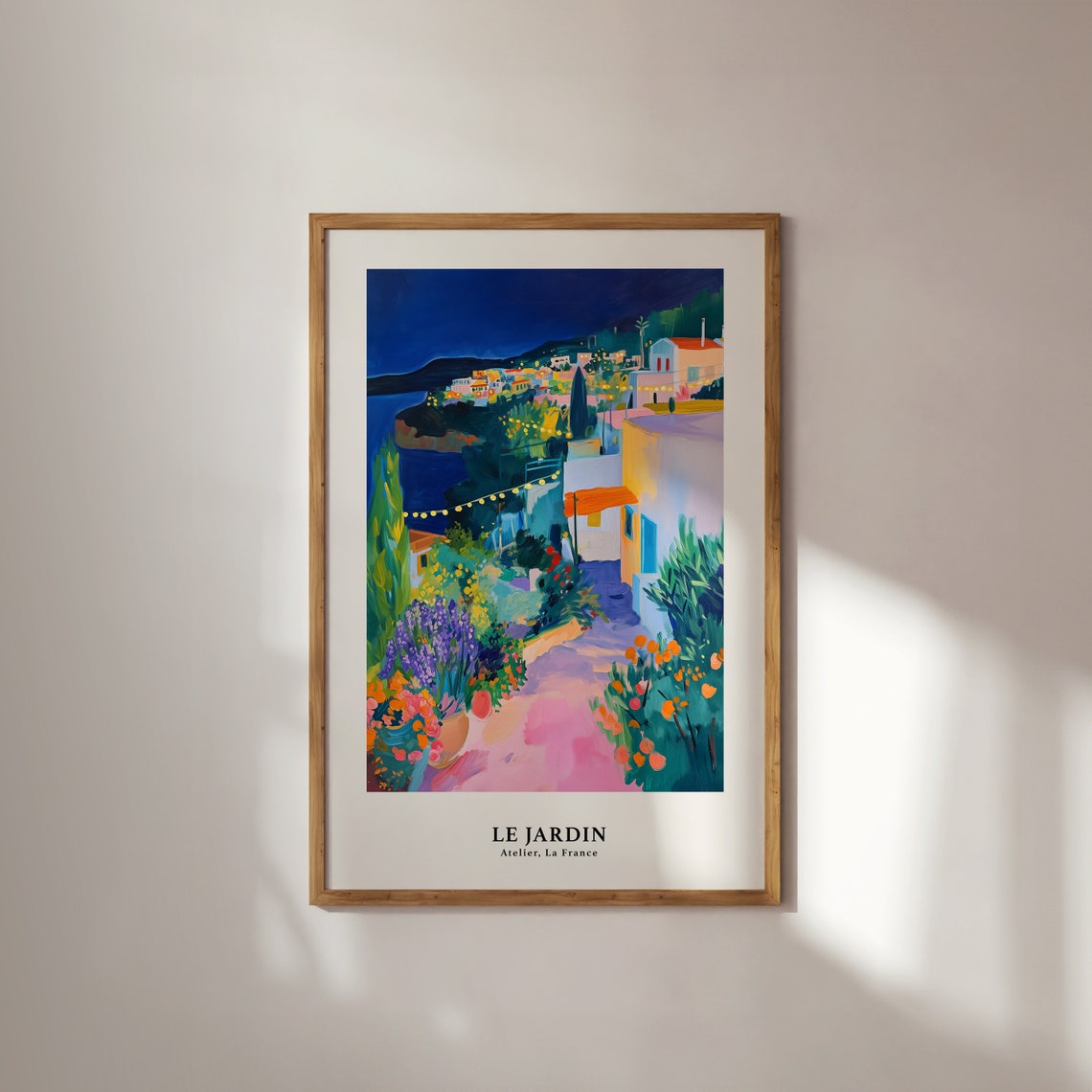 Secret Garden Art Print Travel Summer Print Botanical Wall Art Garden Poster Garden Decor Colorful Wall Art Provence French Coast