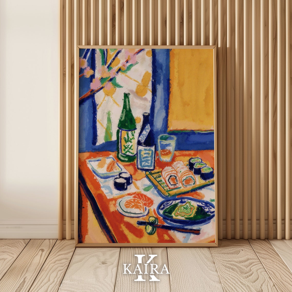 Japanese Sushi Dinner Table Painting Kitchen Food Art Poster - Image 2