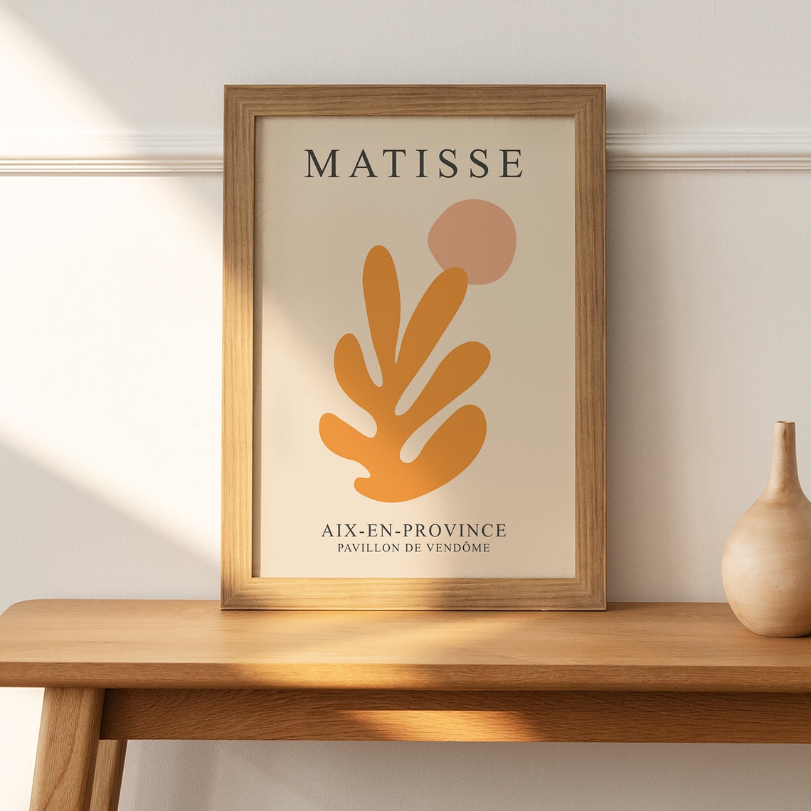 Matisse Orange Cut Paper Leaf Aix en Provence Art Style Poster - Image 2