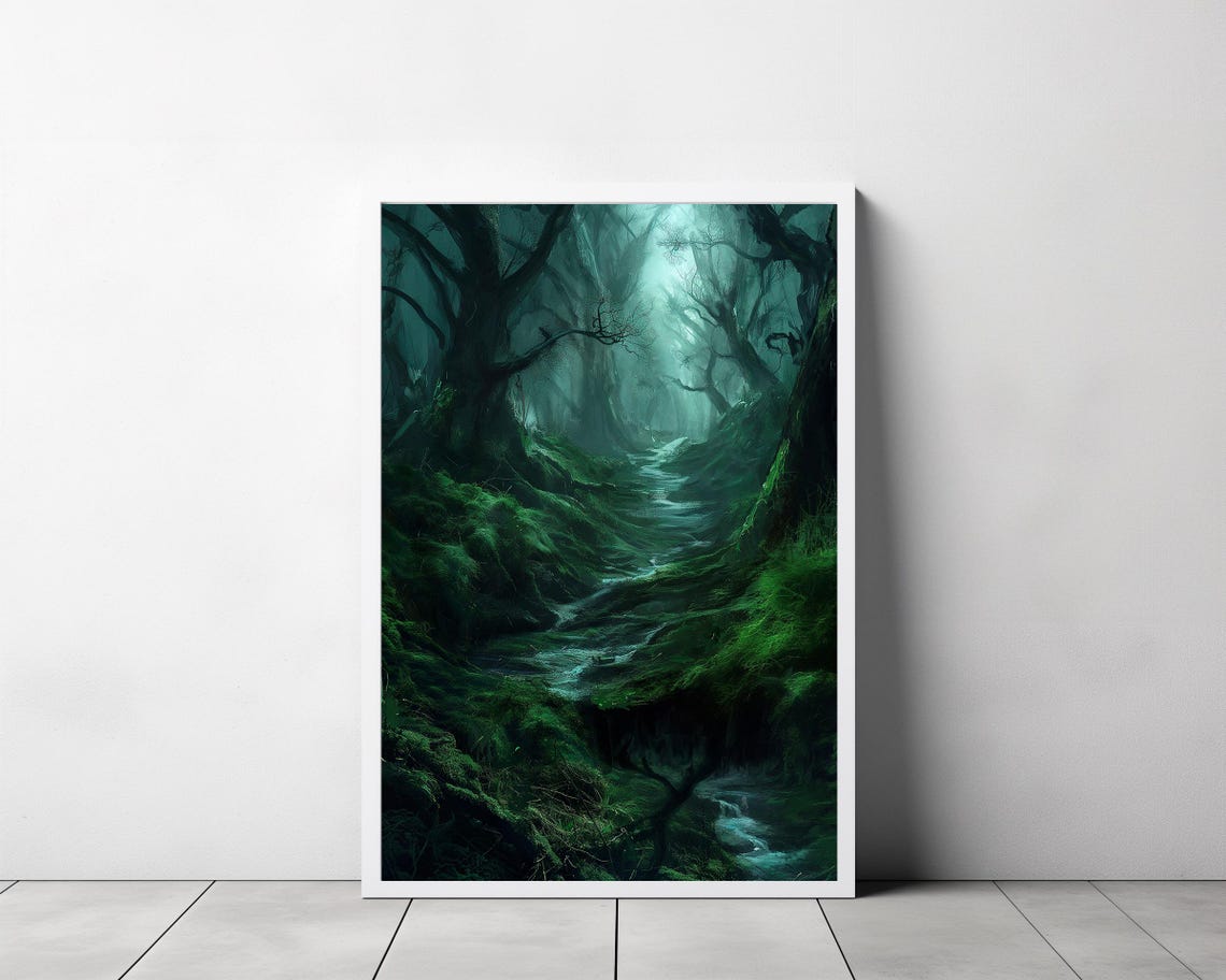 Creepy Swamp Print Southern Gothic Art Poster Print Dark And Moody Gothic Home Decor - Image 3