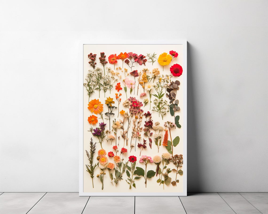 Colorful Pressed Flower Collection Summer Botanical Wall Art - Image 3