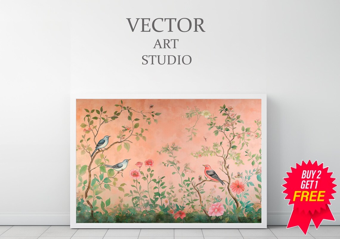 Chinoiserie Floral Chinese Botanical Art Print - Image 3