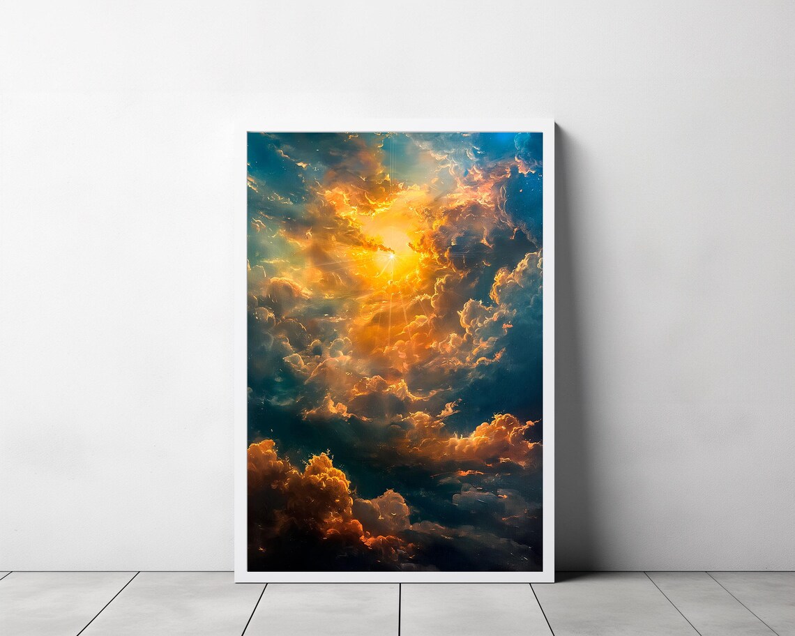 Celestial Sun Vintage-Inspired Art Print, Dark Academia - Image 3