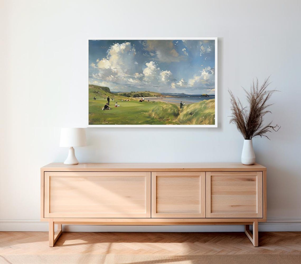 Golf Print Vintage Golf Painting Landscape Art Print Vintage Golf Course Wall Art Wall Decor Golf Fan Gifts - Image 2
