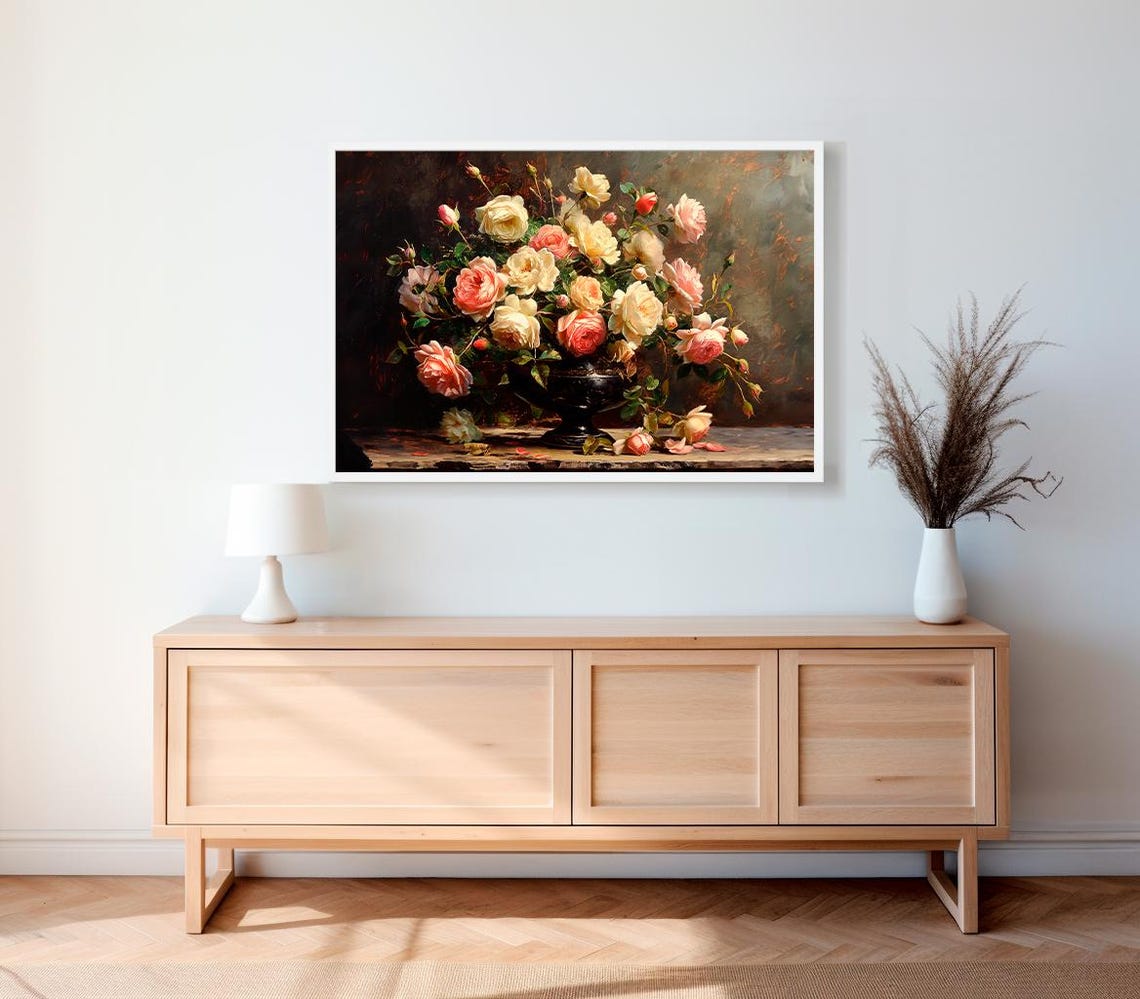 Moody Floral Print Vintage Art Moody Vintage Art - Image 2