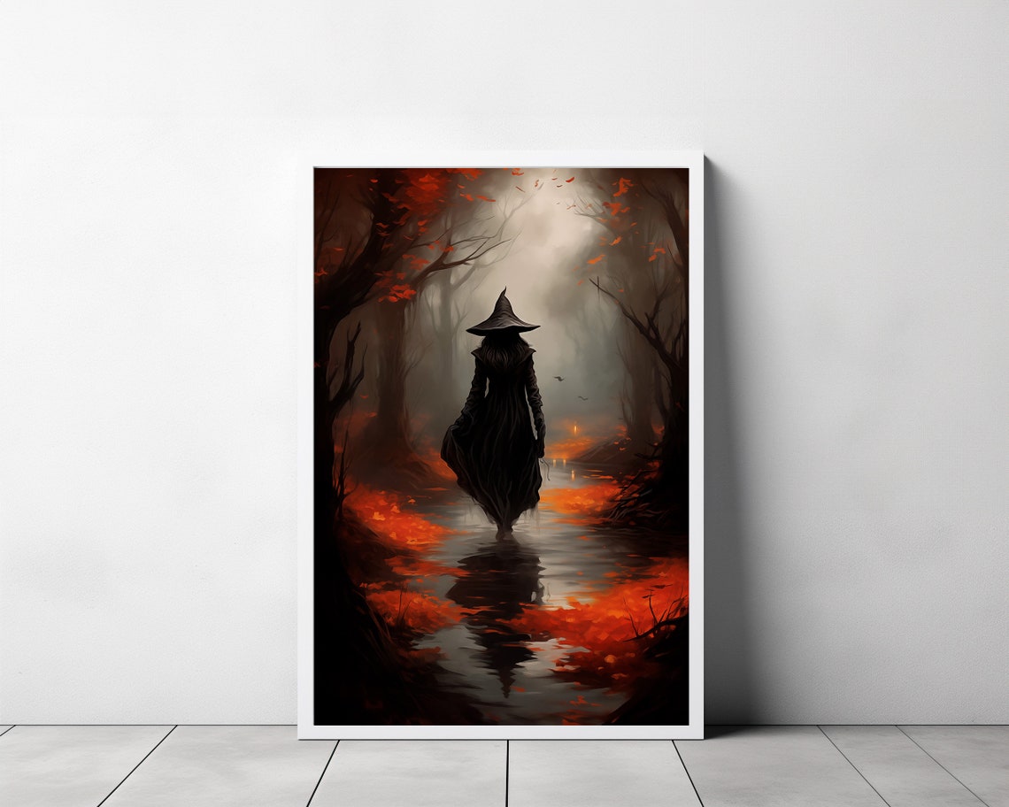 Witch In The Creek Dark Academia Vintage Poster Witch Decor Art Poster Print Gothic Victorian - Image 3