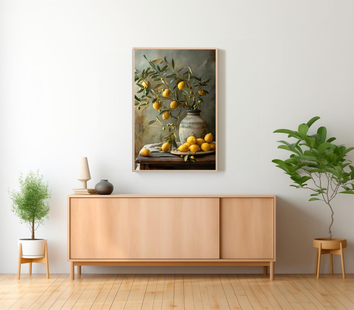 Dusty Rose Eucalyptus Botanical Painting Ceramic Vase Poster - Image 2