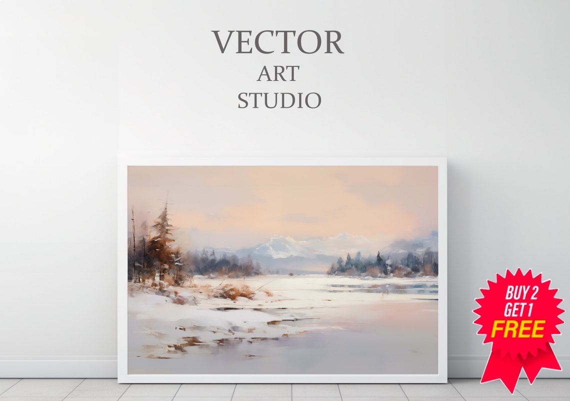 Snowy River Valley at Sunrise With Distant Mountain Peaks Poster - Image 3