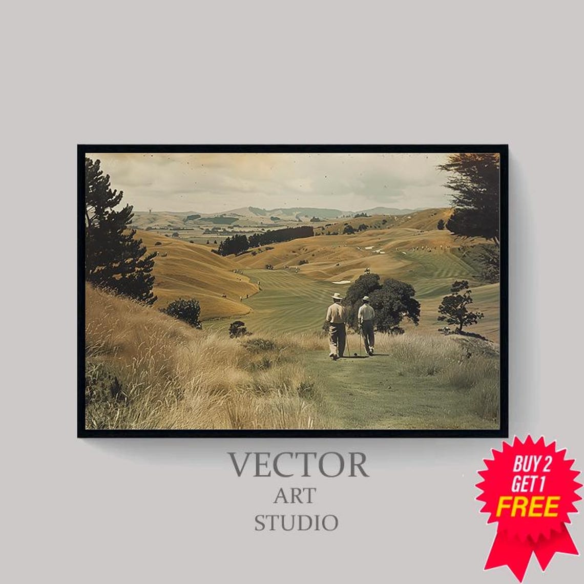 Vintage Golf Course Wall Art Golf Vintage Painting Landscape Art Print Wall Decor Golf Fan Gifts - Image 4