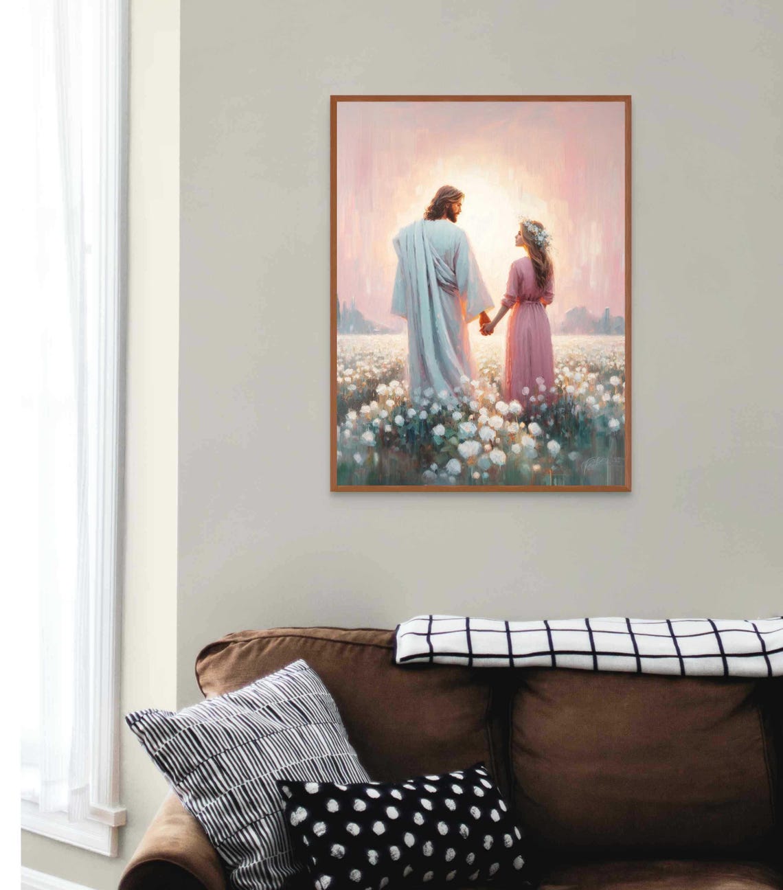 Happy With Jesus Christian Painting Jesus And Woman Jesus Painting Lds Painting Bible Art Jesus And Girl Jesus Portrait Jesus Prints - Image 4