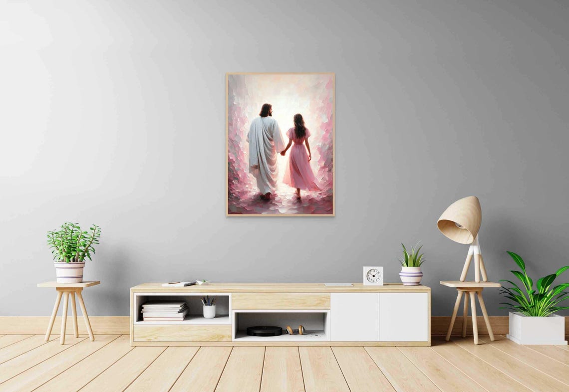 You And Him Christian Wall Art Jesus And Woman Jesus Painting Lds Art Bible Prints Jesus And Girl Art Jesus Art Christian - Image 5
