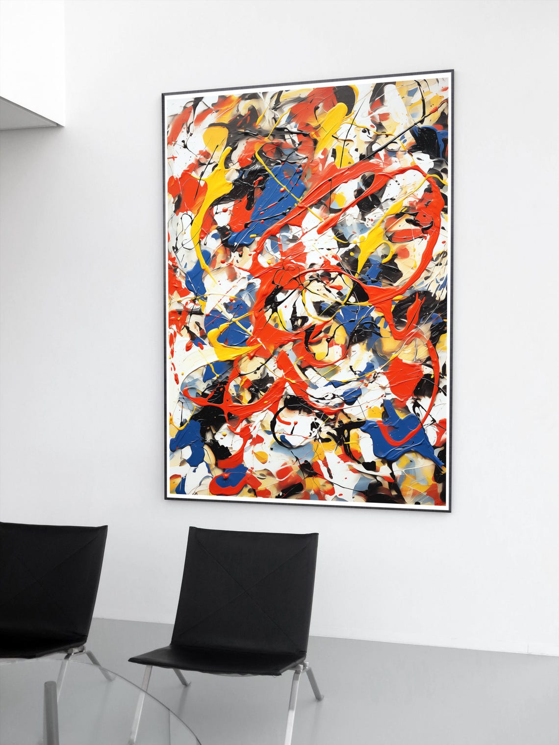 Jackson Pollock Style Drip Painting Colorful Splash Art Poster - Image 4