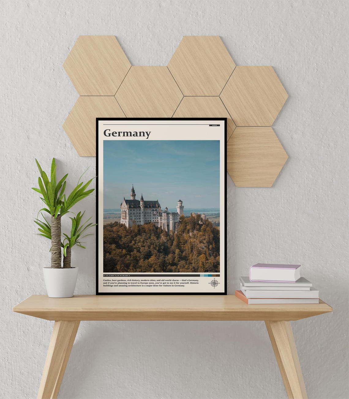 Germany Neuschwanstein Castle Bavaria Autumn Forest Photography Poster - Image 3