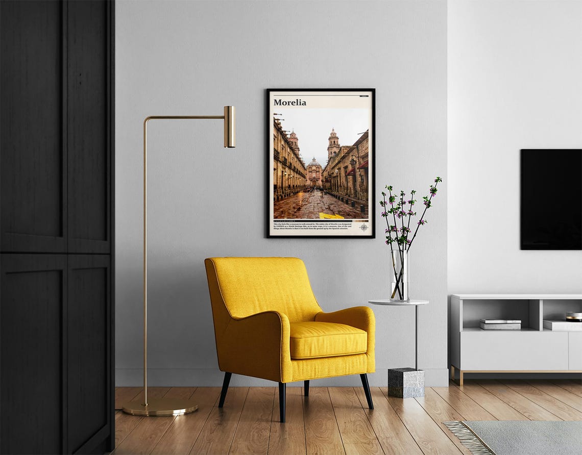 Travel Photography Morelia Print Morelia Wall Art Morelia Poster Morelia Photo Morelia Poster Print Mexico Morelia Wall Decor - Image 2