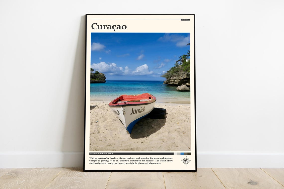 Travel Photography Curaao Print Curaao Wall Art Curaao Poster Curaao Photo Curaao Poster Print Caribbean Wall Decor