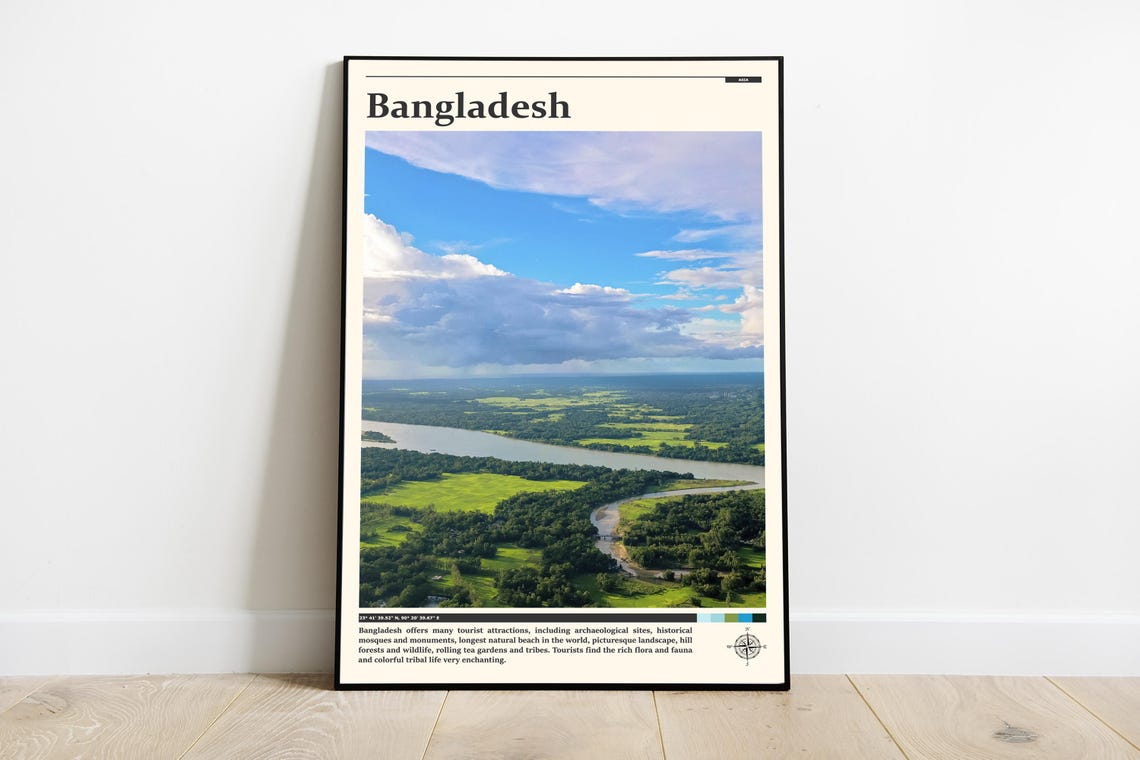 Bangladesh Print Bangladesh Wall Art Bangladesh Poster Bangladesh Photo Bangladesh Poster Print Bangladesh Decor Travel Wall Art